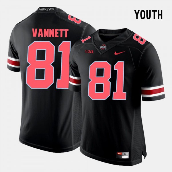 Ohio State Buckeyes Nick Vannett Youth #81 Black College Football Jersey 2404VRAA6